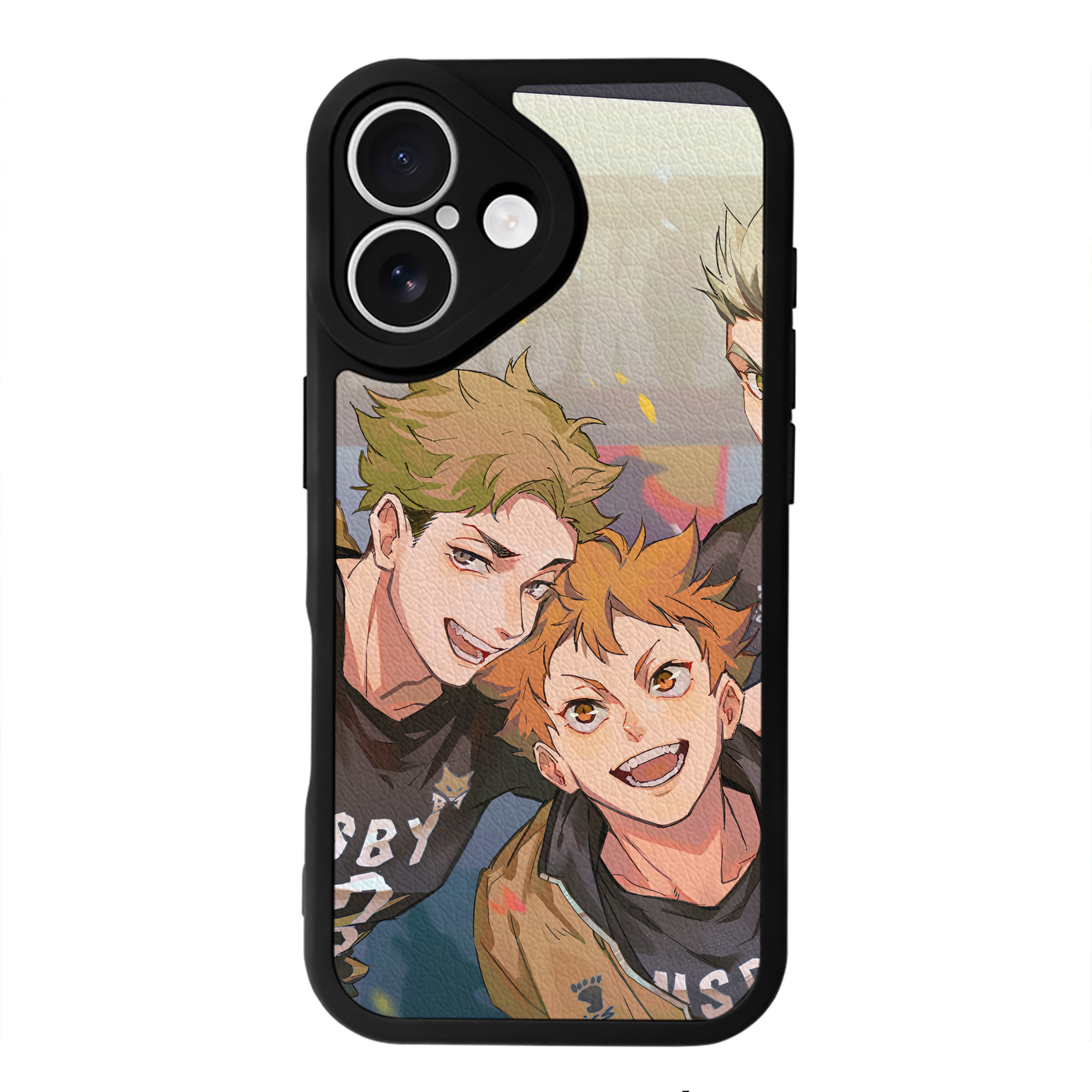 （画像用） ハイキュー!! Haikyu!! 【iPhone 16シリーズ対応】シリコンスマホケース（レザー調） 材質：シリコン